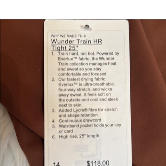 NWT Lululemon Wunder Train Tight - Picture 6 of 9
